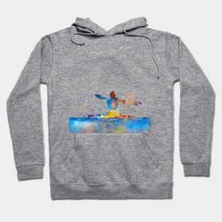 Kayak in watercolor Hoodie